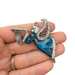 Vintage Jewelry Christmas Angel Brooch Christmas Pin
